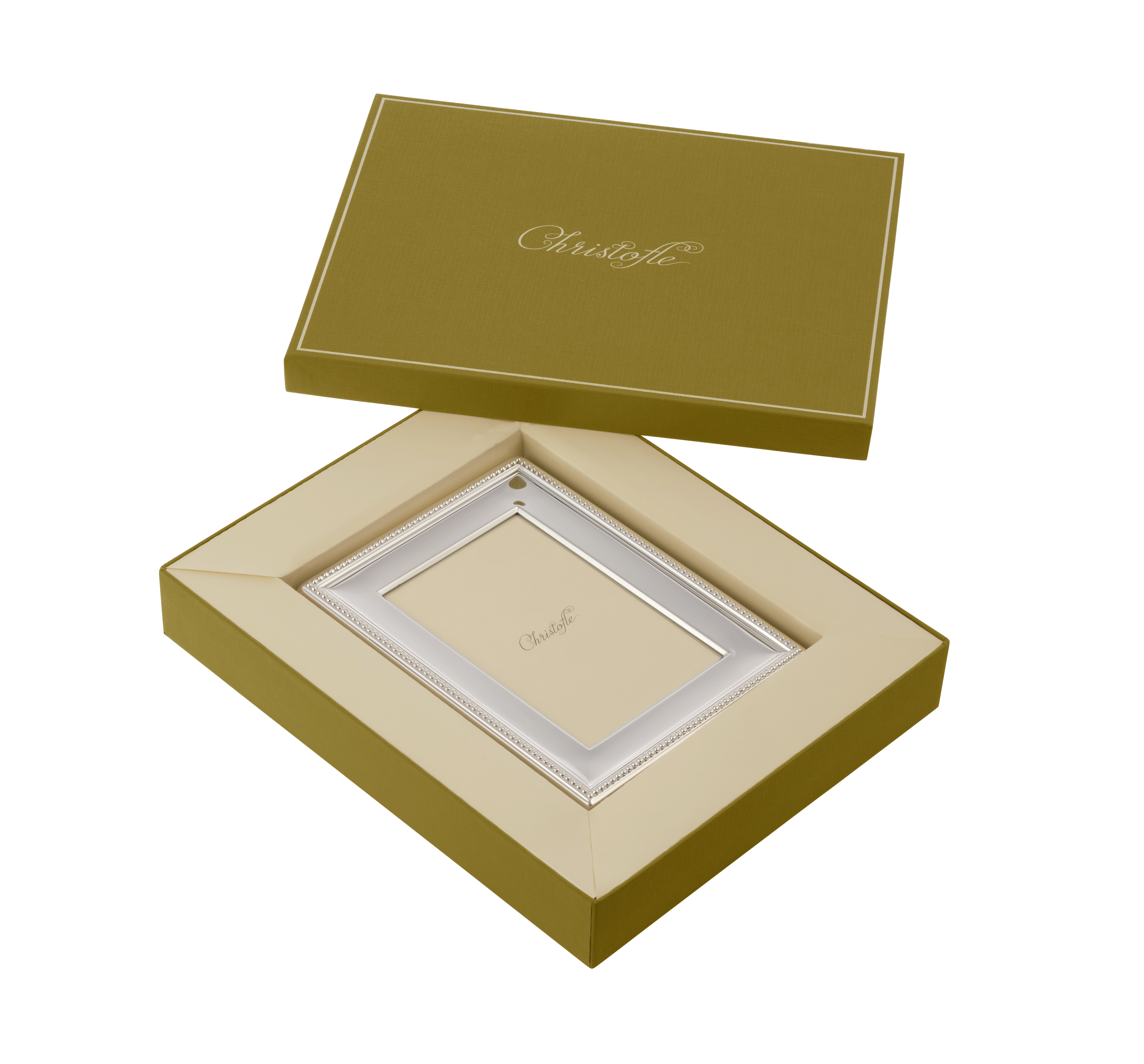 Silver plated Perles picture frame - for 9 x 13 cm photos